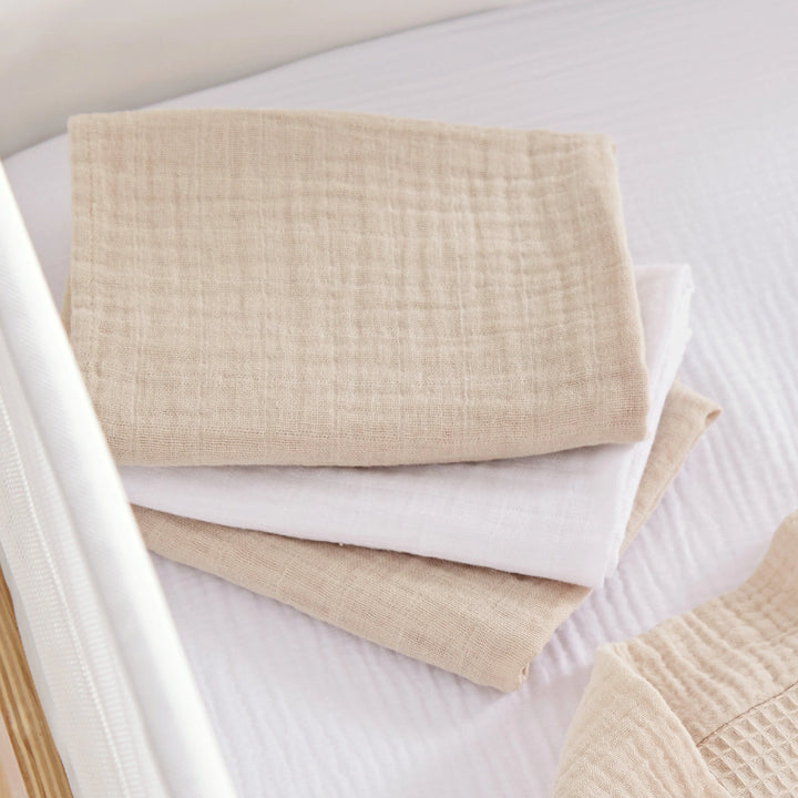 CuddleCo Universal Crib/Co-Sleeper Bedding Set - Cashmere Waffle