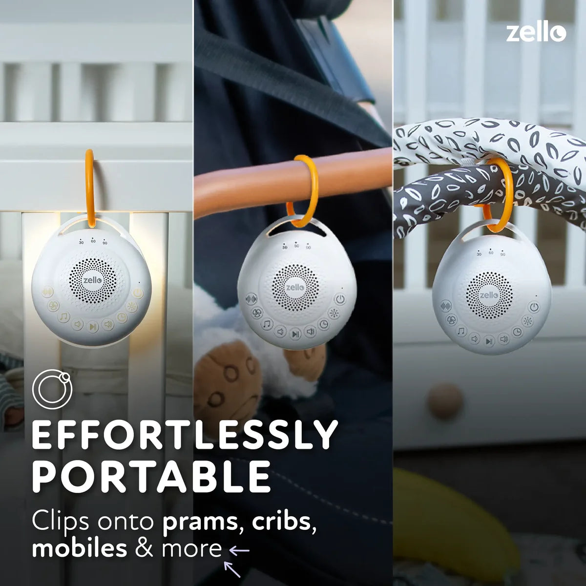 Zello Portable Pro White Noise Machine & Night Light