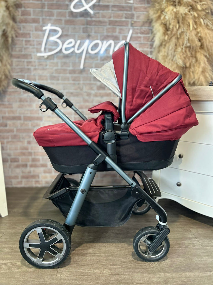 PRE LOVED Silver Cross Pioneer 2in1 Travel System - Vintage Red