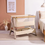Tutti Bambini Cozee Air 2 Bedside Crib - Toasted Oak/Sand
