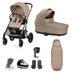 Cybex Balios S Lux Essential Bundle Inc Gold Footmuff - Almond Beige