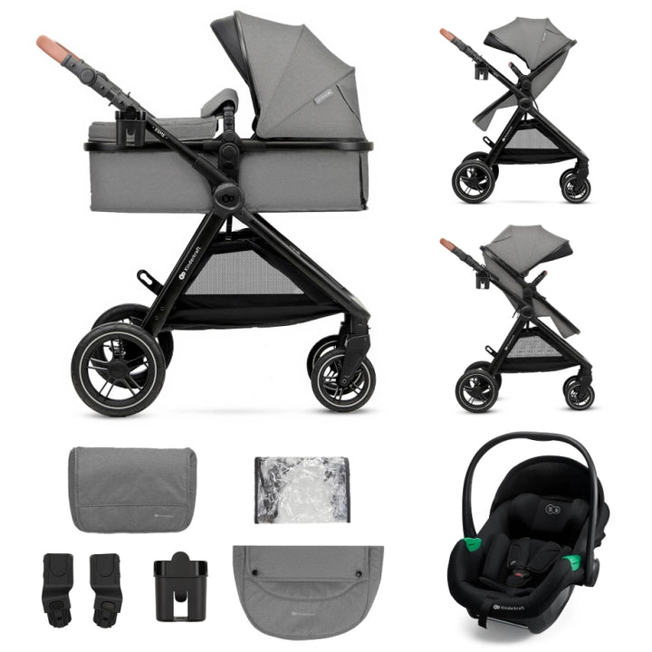 Kinderkraft Esme Luxury Newborn Travel System & Home Bundle - Grey