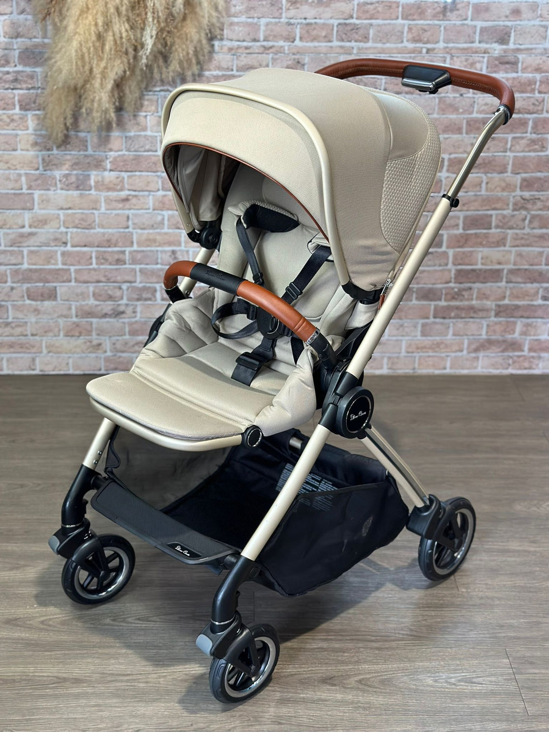 PRE LOVED Silver Cross Dune Pushchair & Compact Folding Carrycot - Stone