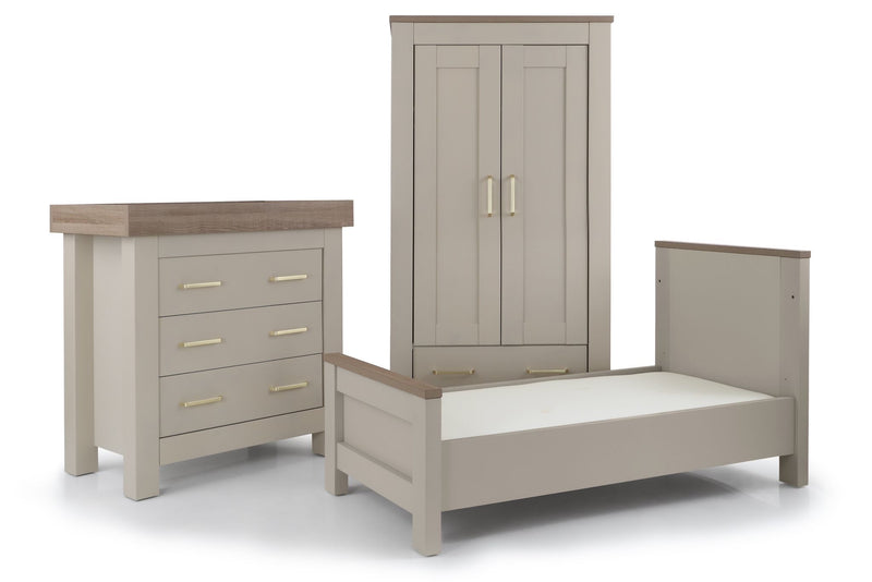 BabyStyle Charnwood Collection Bordeaux 3 Piece Nursery Furniture Set - Oatmeal