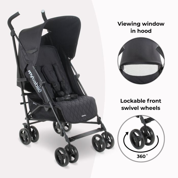 My Babiie MB01 Lightweight Stroller - Black