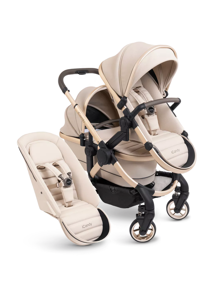 iCandy Peach 7 Pushchair Double - Biscotti