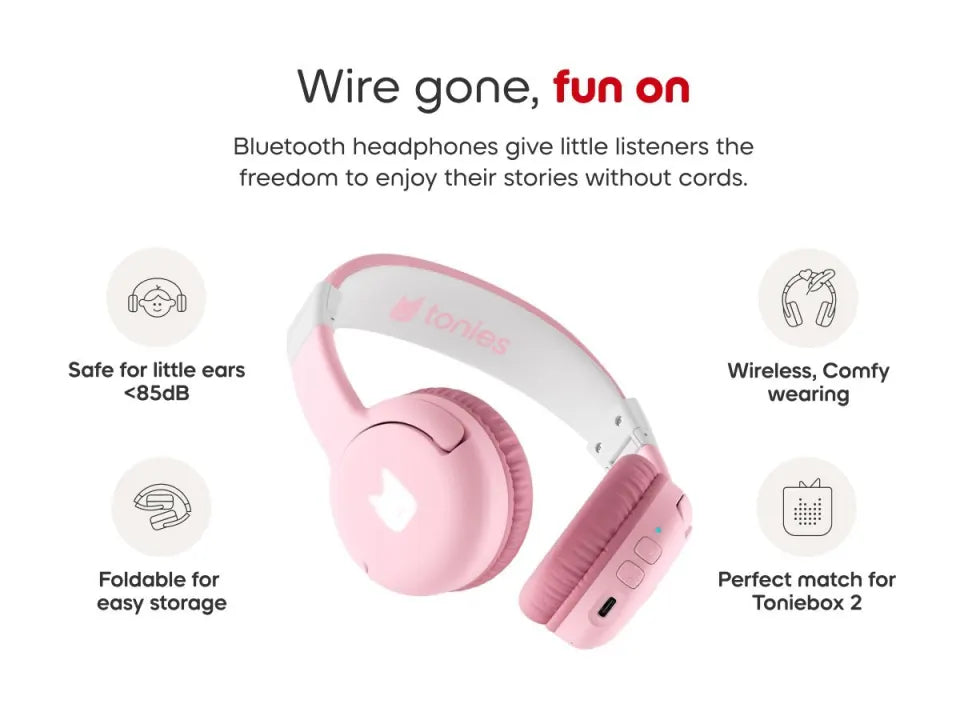 Toniebox 2 Bluetooth Headphones - Cloud Pink