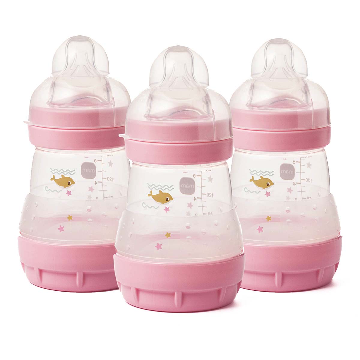 MAM Easy Start Colours Of Nature 160Ml 3 Pack Bottles - Pink