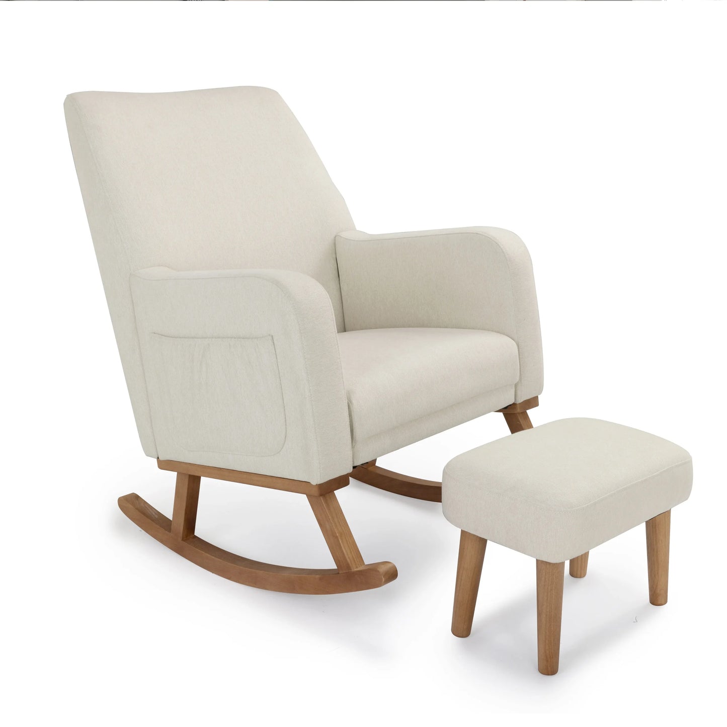 Babymore Callie Nursing Chair with Stool – Ivory