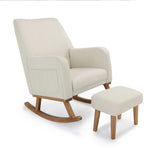 Babymore Callie Nursing Chair with Stool – Ivory