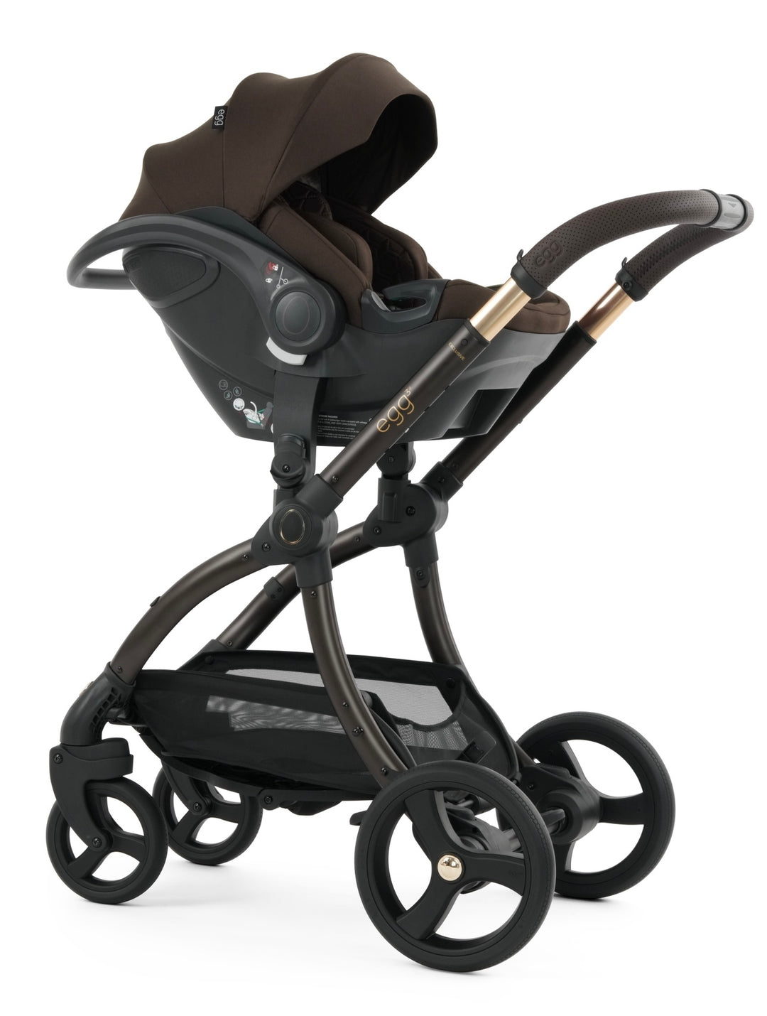 egg3 Luxury Maxi-Cosi Cabriofix i-Size Travel System Bundle - AINR Exclusive Turkish Coffee
