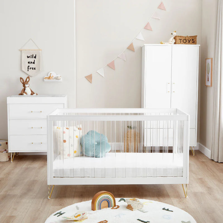 Babymore Kimi XL Acrylic 3 Piece Nursery Room Set