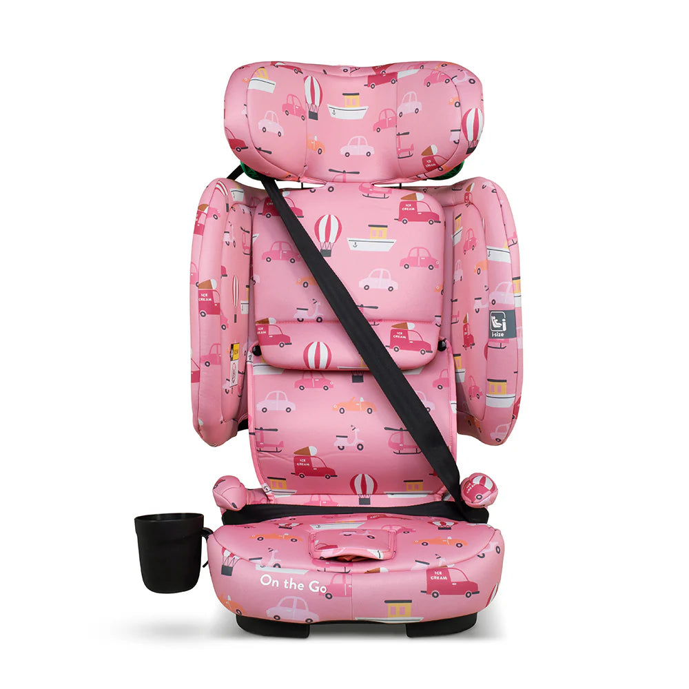 Cosatto On The Go i-Size Travel Car Seat - Itchy Feet Rosy