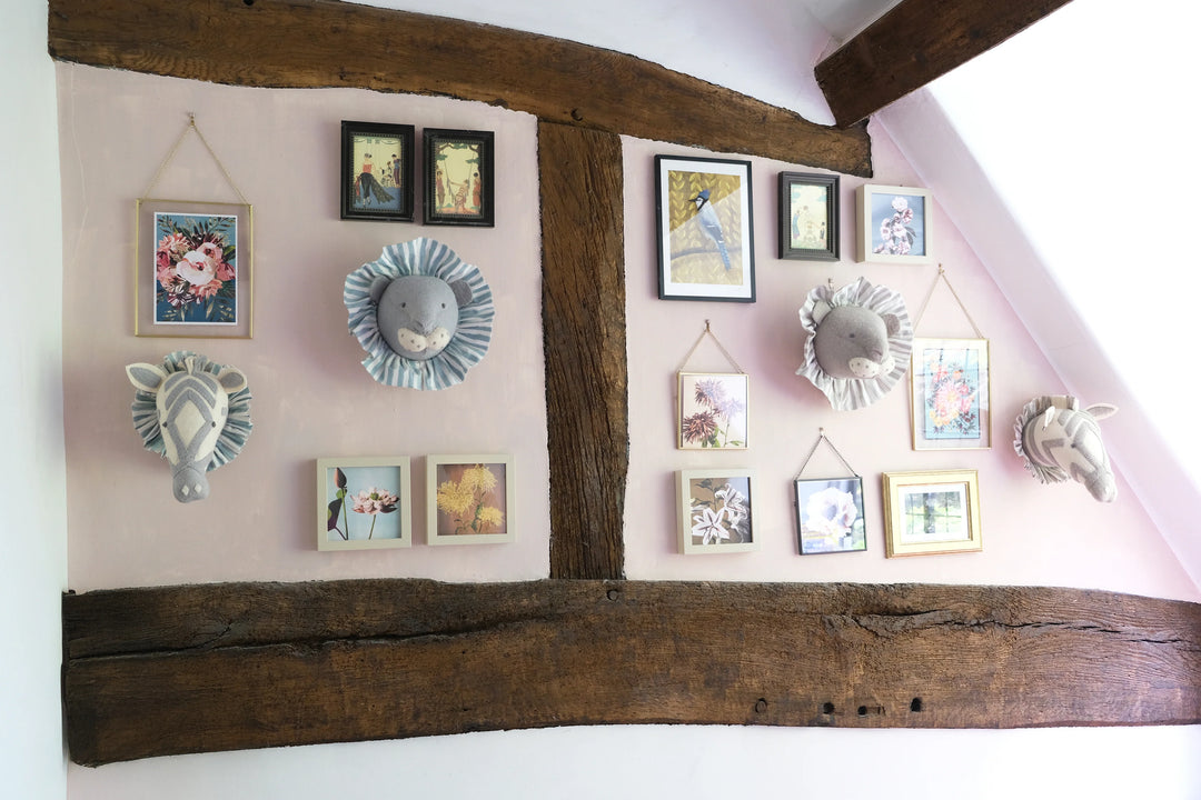 Fiona Walker Zebra with Vintage Ruff Mini Head - Blue