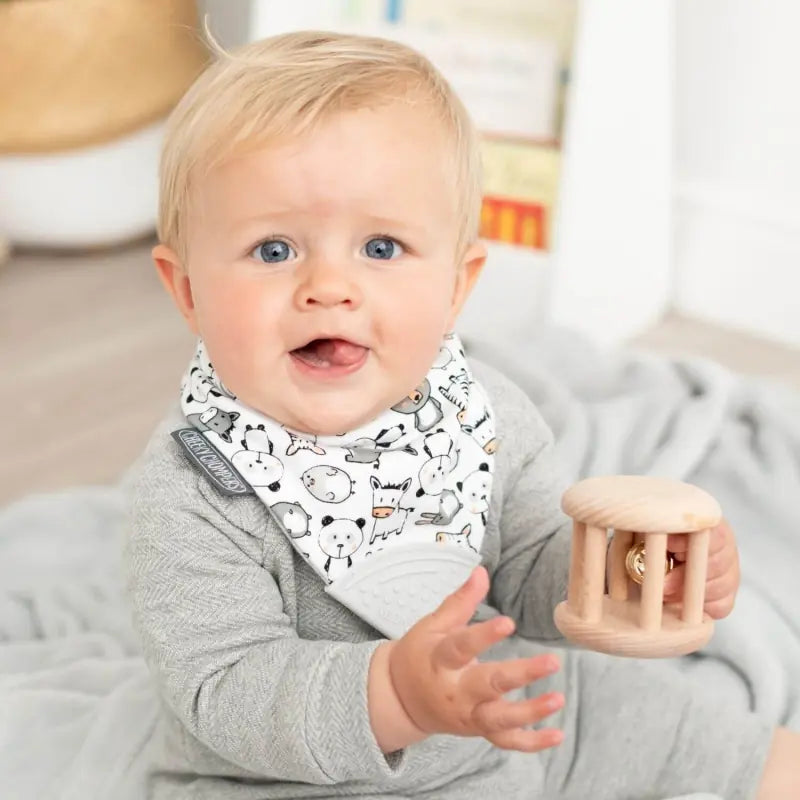 Cheeky Chompers Neckerchew Teething Dribble Bib - Panda Pals