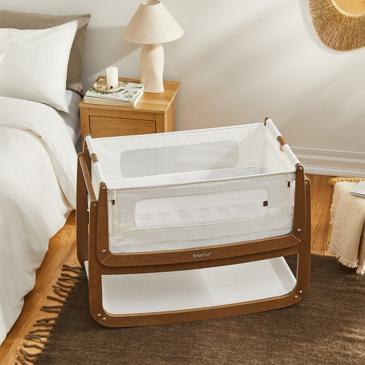 SnuzPod4 Bedside Crib The Natural Edit 'Walnut'