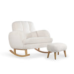 CuddleCo Etta Cuddle Nursing Chair & Foot stool - Boucle Off White