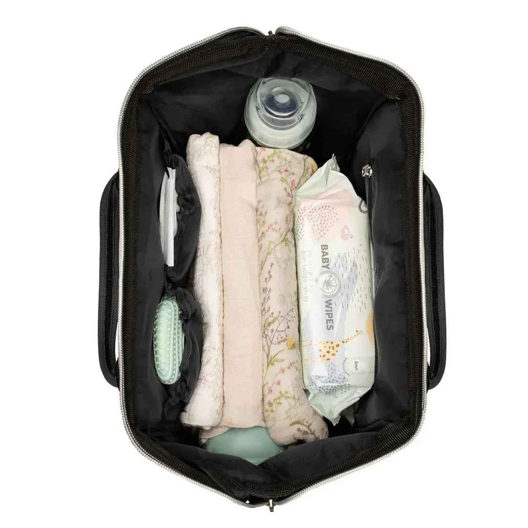 Kikkaboo Siena Mama Changing Backpack - Black/Silver