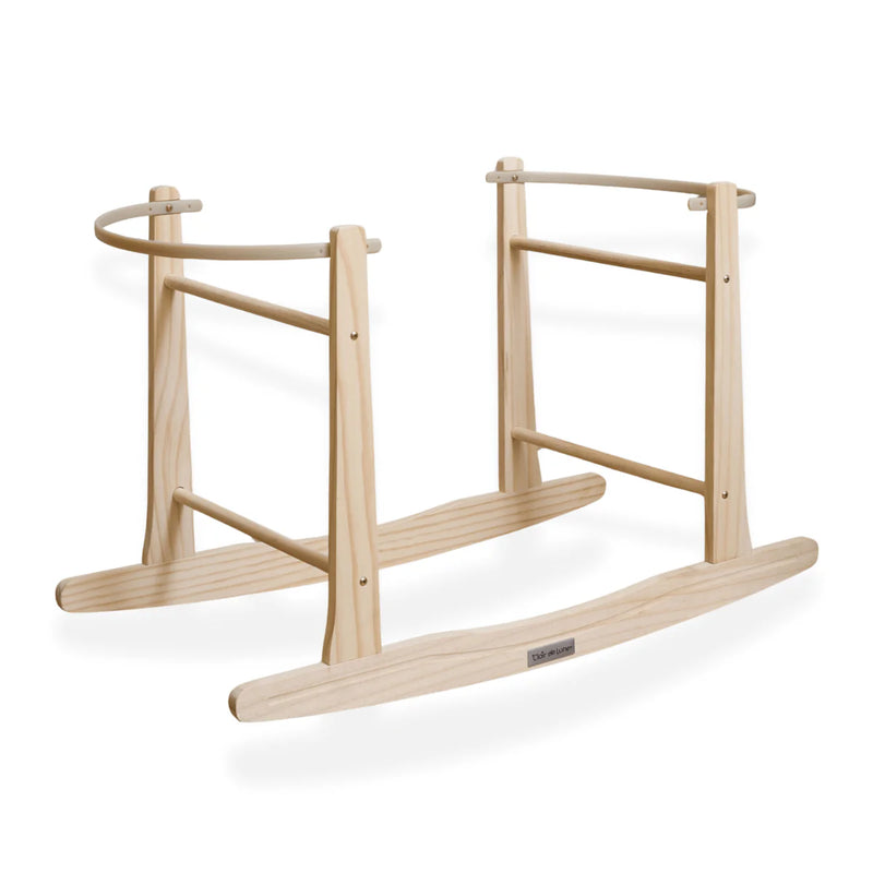 Clair De Lune Standard Rocking Moses Basket Stand - Natural