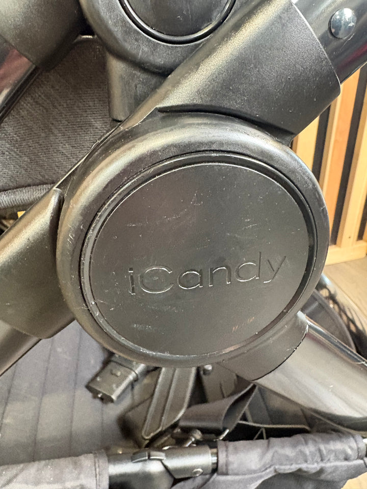 PRE LOVED iCandy Peach 6 Pushchair w/ Cybex Cloud T Car Seat - Grey Twill