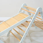Tutti Bambini Scala Montessori 3 In 1 Pikler Climbing Frame With Climbing Wall - Sea Mist