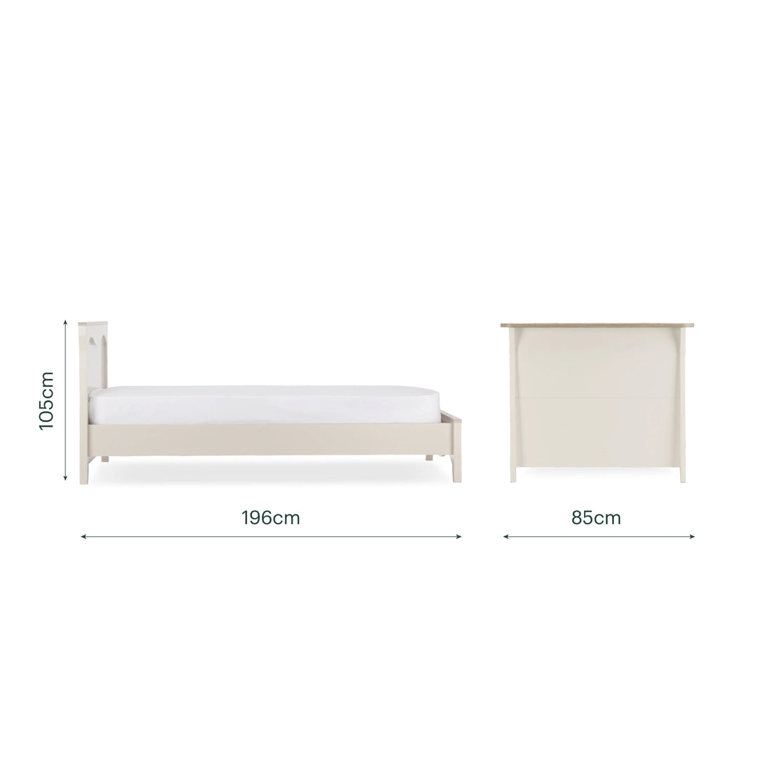 CuddleCo Clara Single Bed - Cashmere & Ash