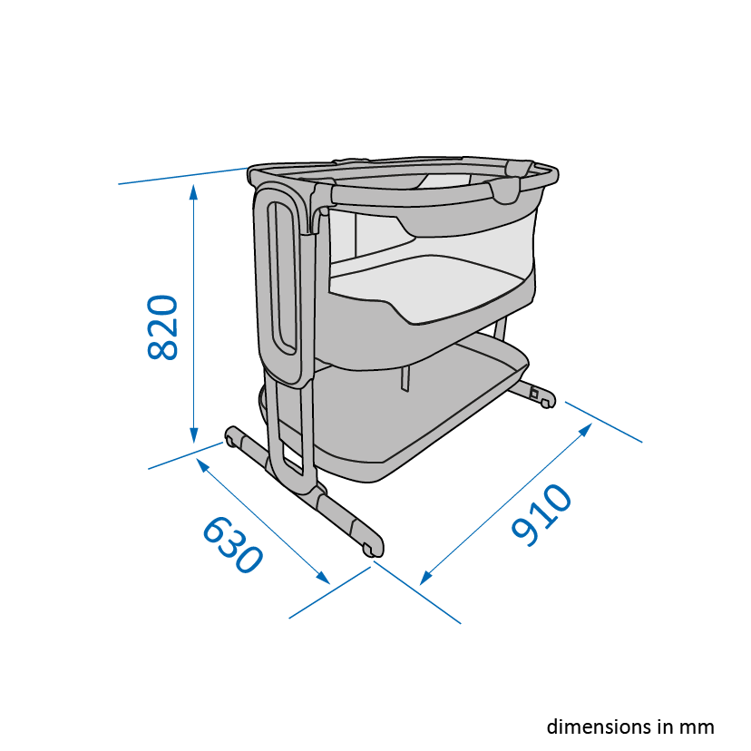 Maxi-Cosi Iora Pro Bedside Crib Inc 100% Cotton Sheets (2Pck) - Elegance Graphite