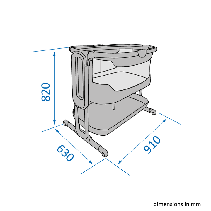 Maxi-Cosi Iora Pro Bedside Crib Inc 100% Cotton Sheets (2Pck) - Elegance Graphite