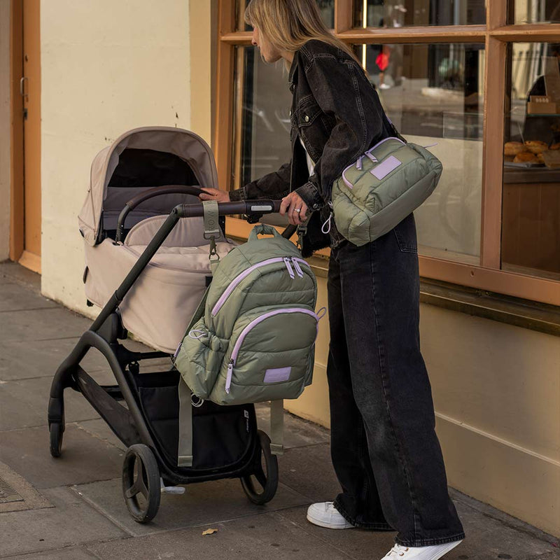 Avery Row Pram Organiser Bag - Olive Green