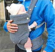 Bizzi Growin NOMAD Baby Carrier - Charcoal Sherpa Fleece