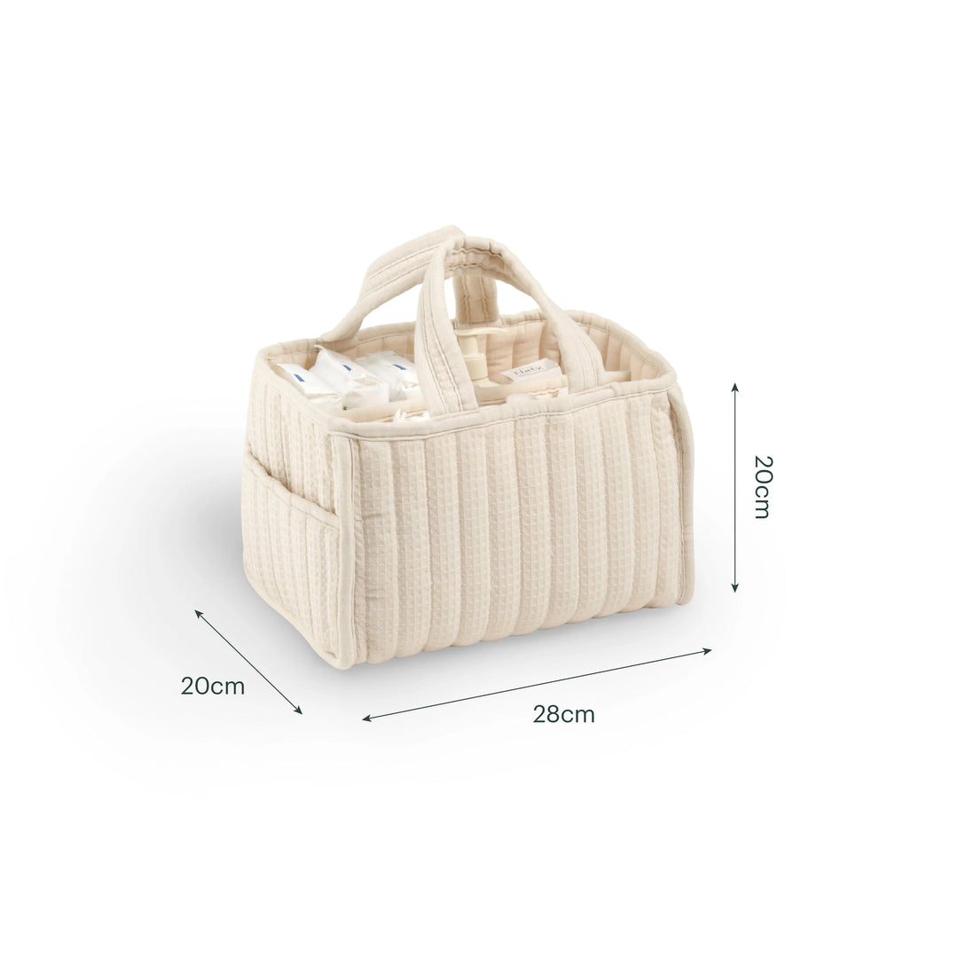 CuddleCo Nappy Caddy Set - Cashmere Waffle