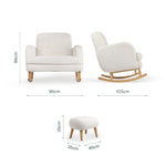 CuddleCo Etta Cuddle Nursing Chair & Foot stool - Boucle Off White