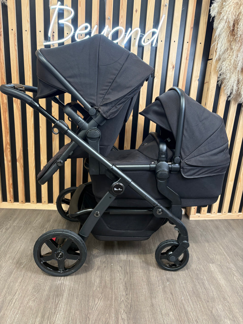 PRE LOVED Silver Cross Wave Double Pushchair - Onyx