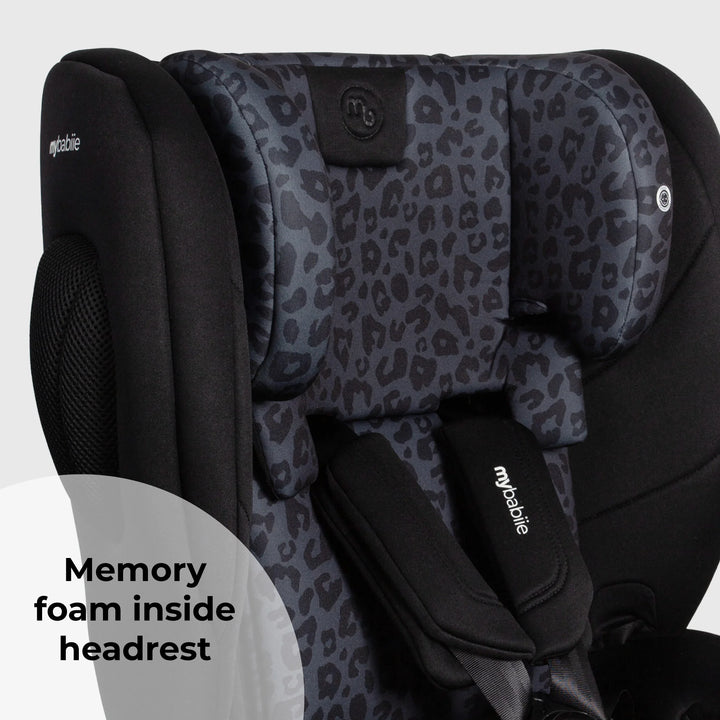 My Babiie MBCS80 Foldable Toddler to Booster R129 Car Seat with Isofix - Black Leopard