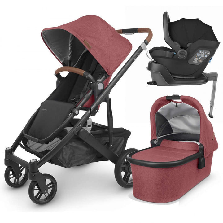 Uppababy Cruz V2 Pushchair + Carrycot + Mesa + Base i-Size Travel System - Lucy