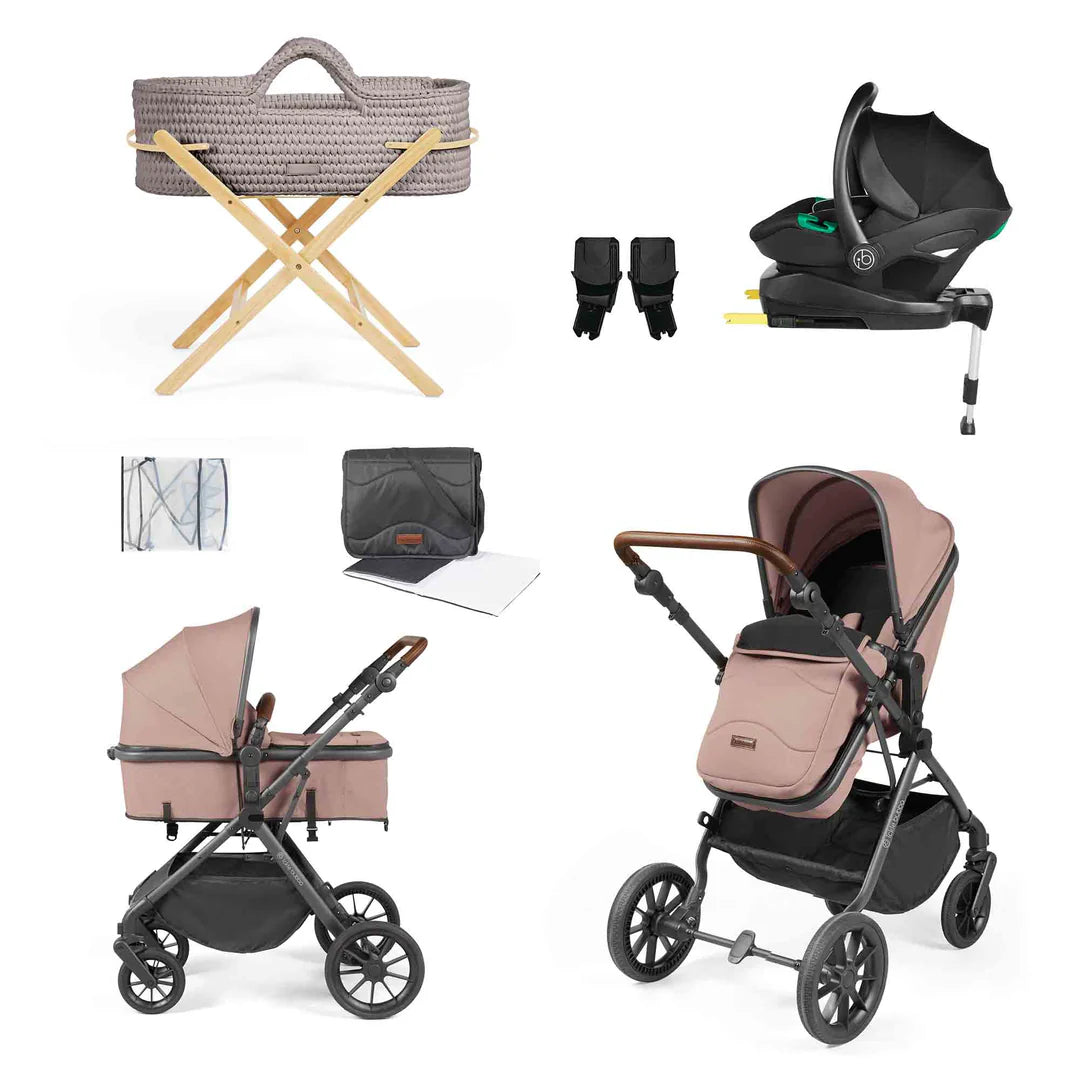 Ickle Bubba Cosmo All In One I-Size Travel System & Nova Moses Basket - Desert
