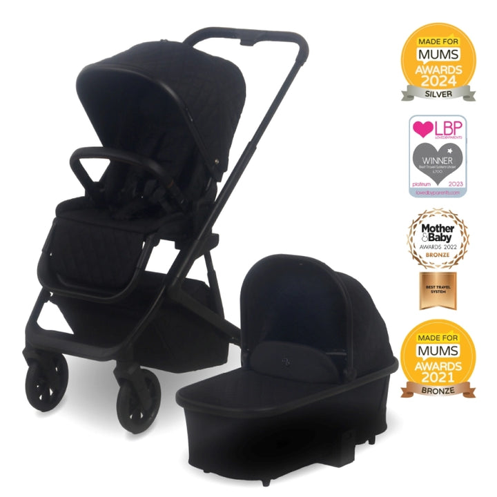 My Babiie MB500i 3-in-1 Travel System with i-Size Car Seat - Obsidian Black