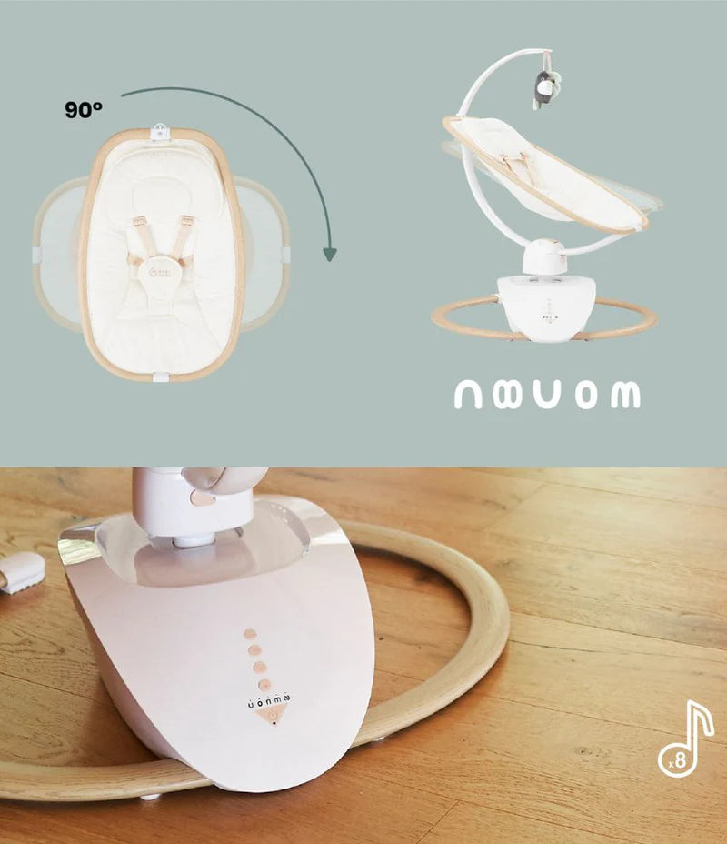 Babymoov Swoon Hoop Multi motion Baby Swing with Audio - Natural/Ecru