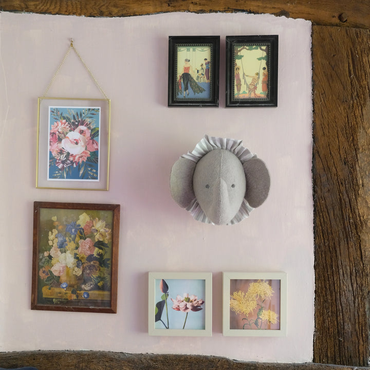 Fiona Walker Elephant with Vintage Ruff Head Mini - Grey