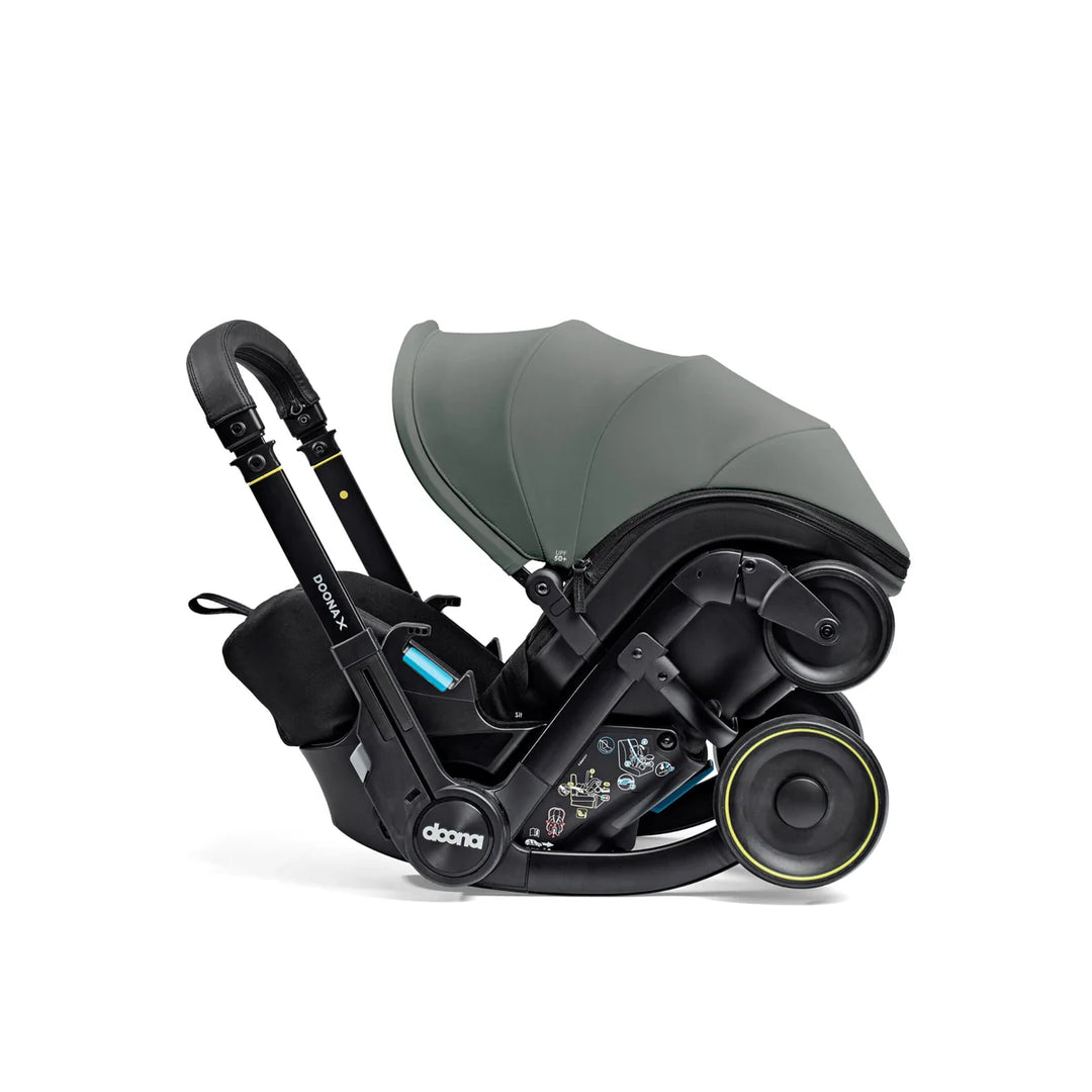 Doona X Car Seat & Stroller - Slate Green + FREE Essentials Bag