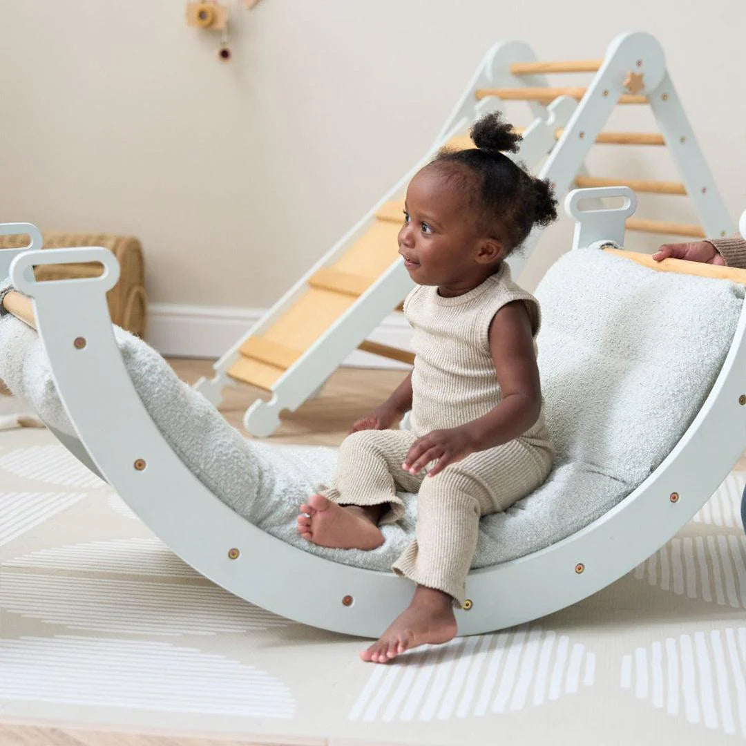 Tutti Bambini Scala Montessori Pikler Play Arch & Cushion - Sea Mist