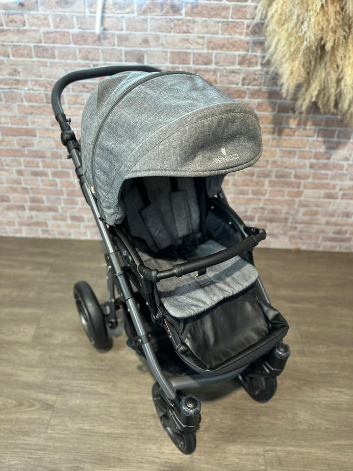 PRE LOVED Venicci Carbo 3-in-1 Travel System – Denim Grey