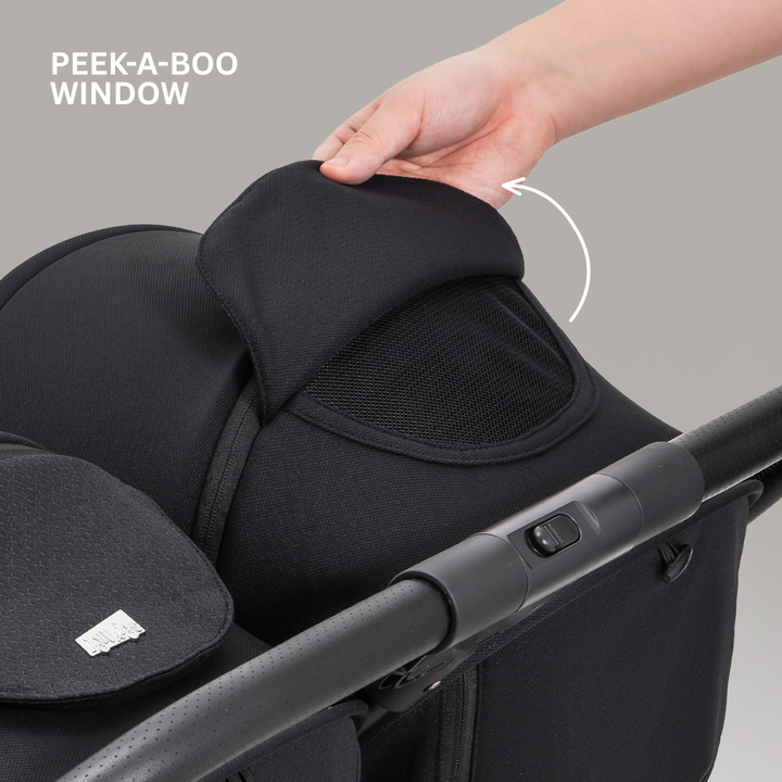 JoviKids Ayla Compact Twin Pushchair - Black