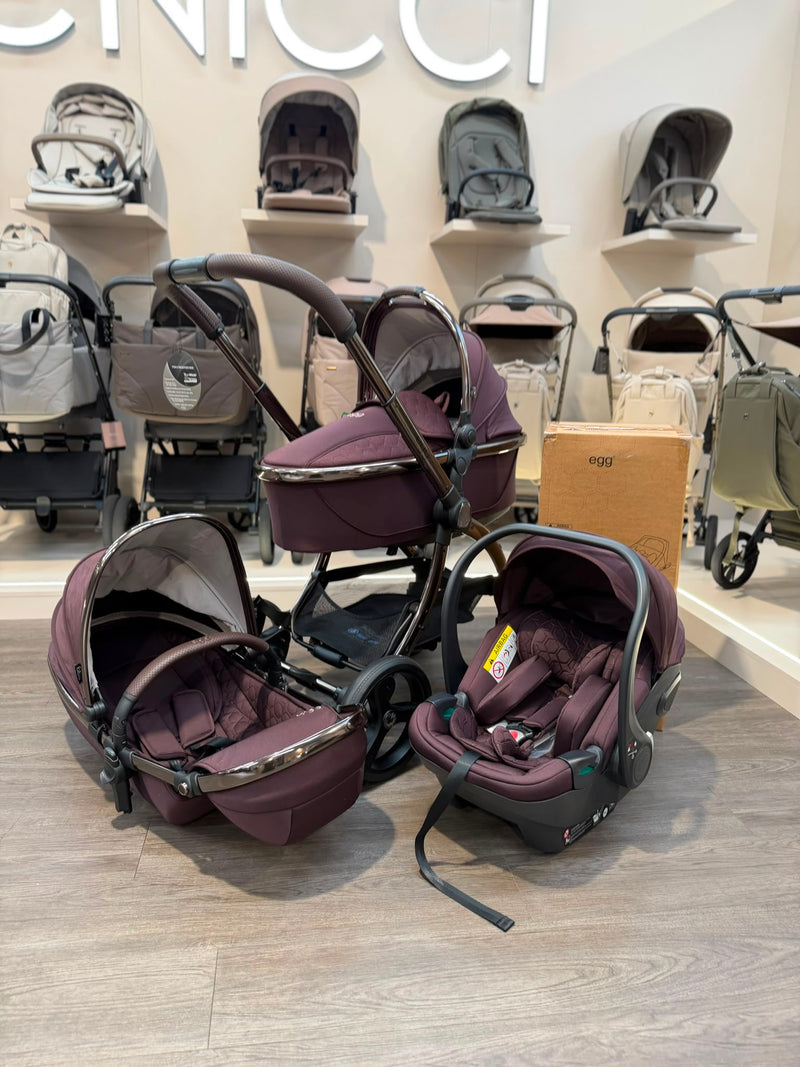 OPEN BOX egg3 3in1 Travel System Bundle Inc Isofix Base - Mulberry