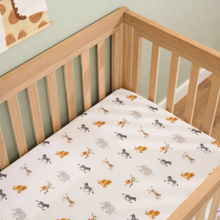 Clair De Lune 2 Pack Fitted Jungle Dream Cot Bed Sheets - 140 x 70 cm