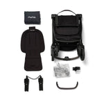 Nuna SWIV, ARRA Flex + BASE Curv Travel System Bundle - Caviar