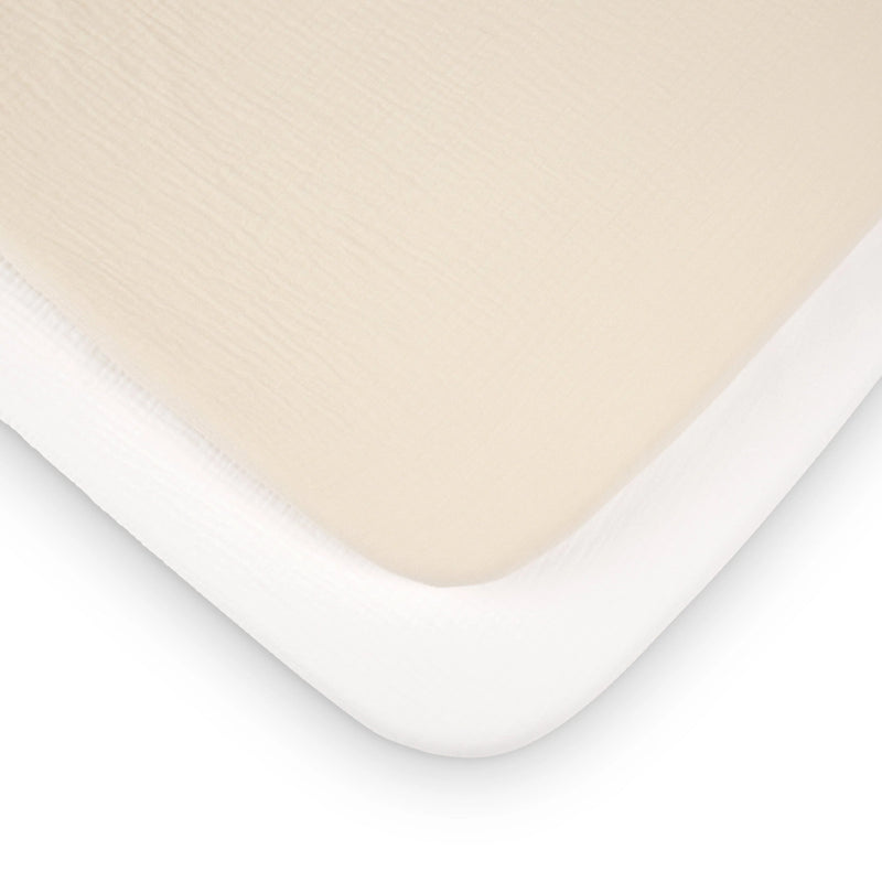 CuddleCo 2 Pack Universal Crib/Co-Sleeper Sheets - Cashmere Waffle