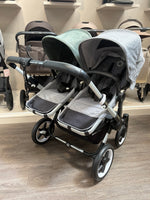 PRE LOVED Bugaboo Donkey5 Duo Bundle - Grey Melange/Forest Green