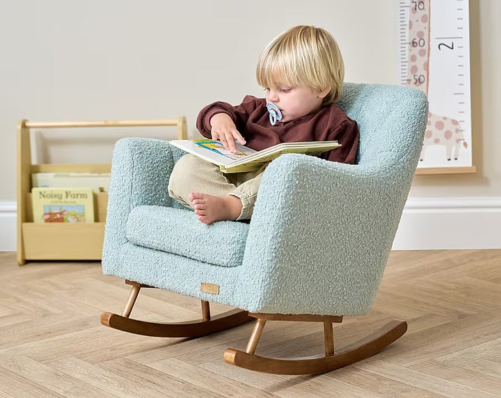 Tutti Bambini Jonah Mini Me Children's Rocking Chair - Boucle Ocean Stone