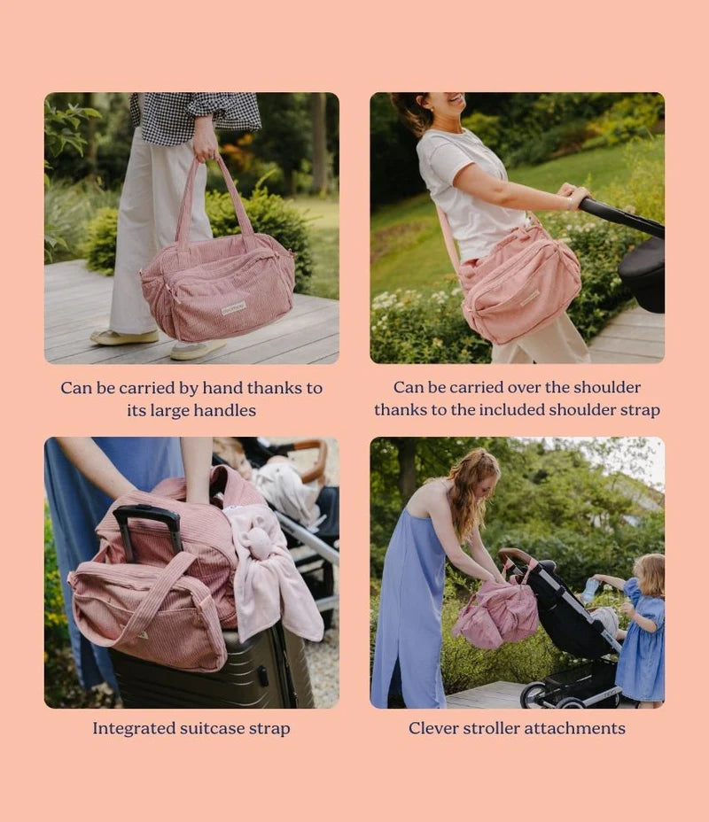Doomoo Corduroy Soft Changing Bag - Pink